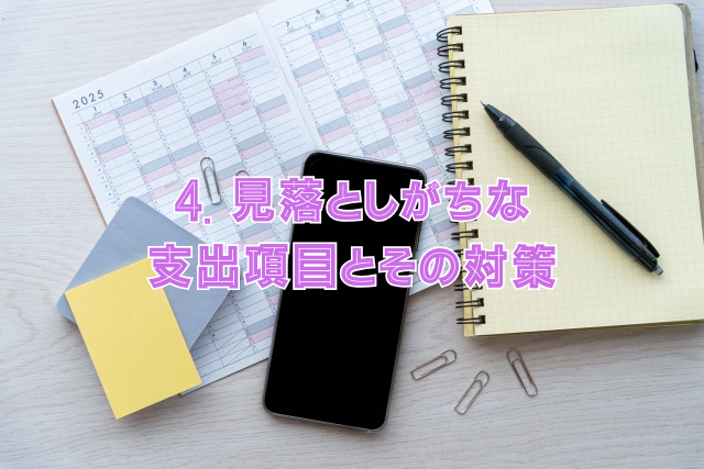 4. 見落としがちな支出項目とその対策